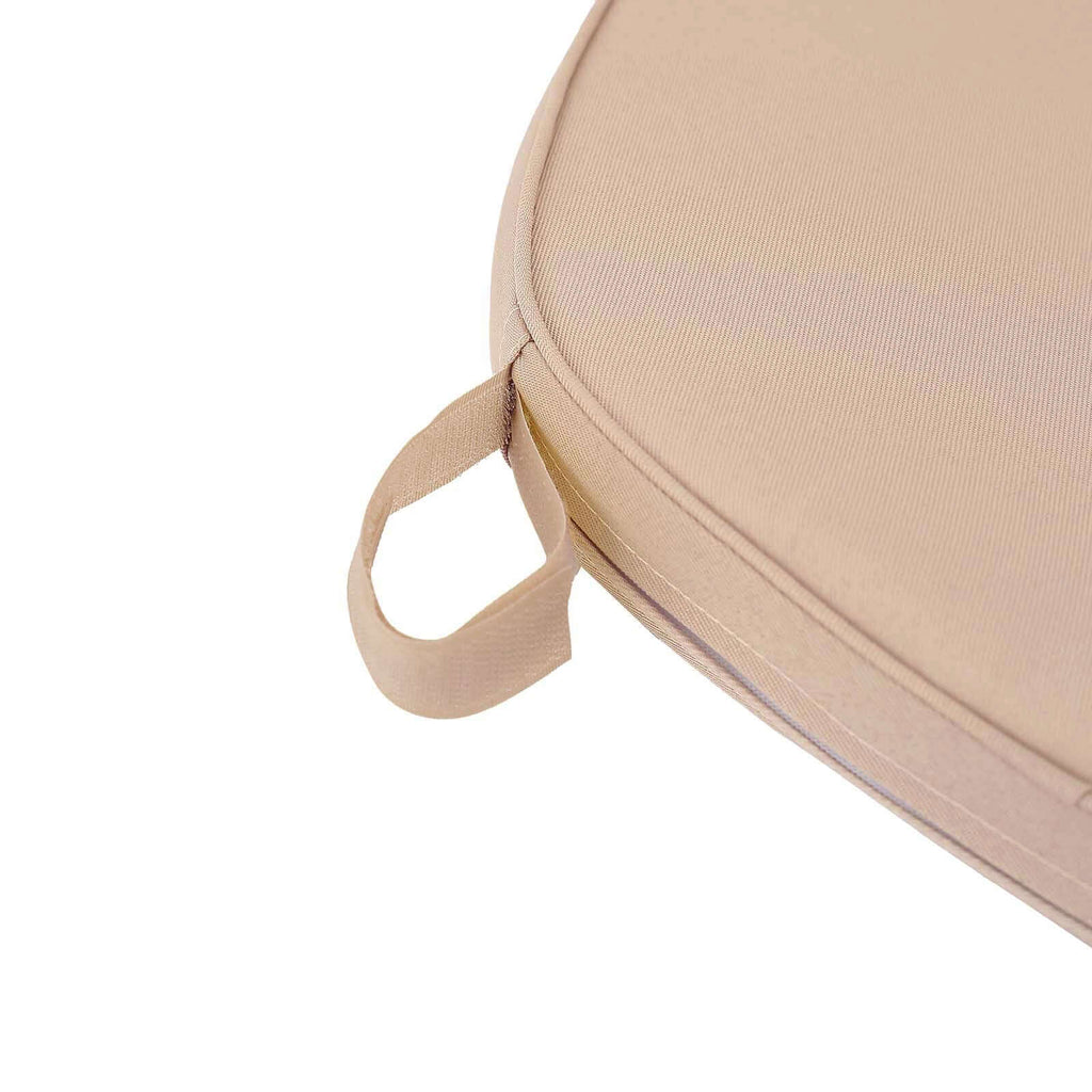 Chiavari Chair Cushion with 1.5" Thick Memory Foam and Ties Nude - Stylish Removable Cover for Comfort - Bell Racket Store