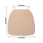 Chiavari Chair Cushion with 1.5" Thick Memory Foam and Ties Nude - Stylish Removable Cover for Comfort - Bell Racket Store