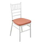 Chiavari Chair Cushion with 1.5" Thick Memory Foam and Ties Terracotta (Rust) - Stylish Removable Cover for Comfort - Bell Racket Store