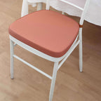 Chiavari Chair Cushion with 1.5" Thick Memory Foam and Ties Terracotta (Rust) - Stylish Removable Cover for Comfort - Bell Racket Store