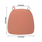 Chiavari Chair Cushion with 1.5" Thick Memory Foam and Ties Terracotta (Rust) - Stylish Removable Cover for Comfort - Bell Racket Store