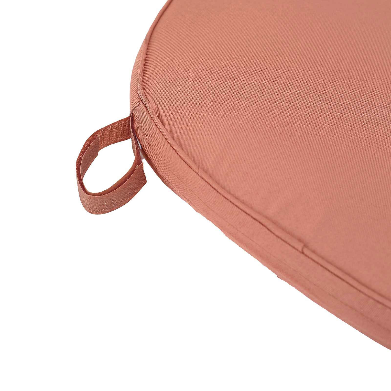 Chiavari Chair Cushion with 1.5" Thick Memory Foam and Ties Terracotta (Rust) - Stylish Removable Cover for Comfort - Bell Racket Store