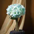 5 Bushes Baby Blue Artificial Silk Hydrangea Flower Bouquets