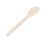 100-Pack Birchwood Spoons Natural - Eco Friendly Biodegradable Wooden Utensils for Rustic Themes & Outdoor Parties 6"