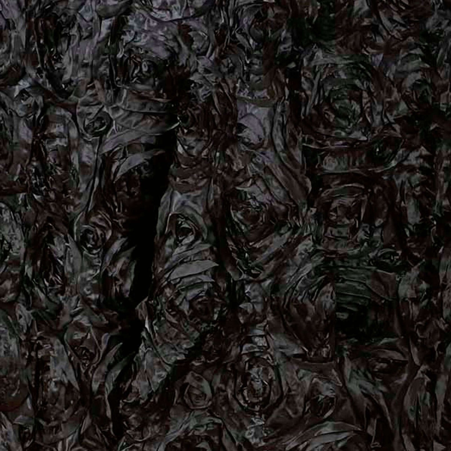 Satin Rosette Chair Cover for Banquet Chairs Black - Stretch Fitted Slip-On Slipcover