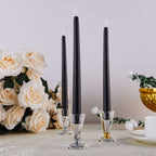 3-Pack LED Decorative Lighting Warm Flickering Black - Flameless Taper Candles 11"