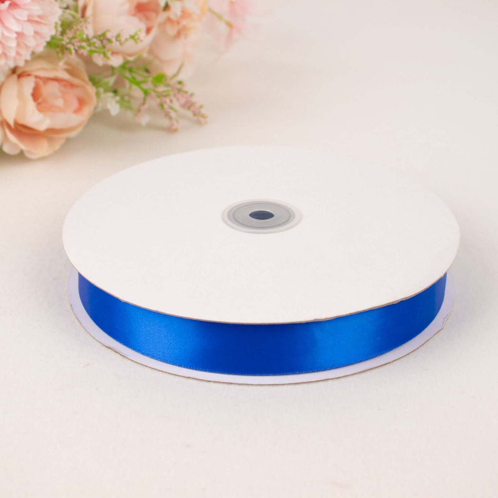 100 Yards 7/8" Royal Blue Single Face Decorative Satin Ribbon