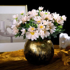 4 Bushes 11" Blush Artificial Silk Daisy Flower Bouquet Branches