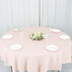 Polyester 90" Round Tablecloth Blush - Stain & Wrinkle-Resistant Table Cover