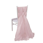 5 Pack Chiffon Chair Sashes Blush - Soft & Lightweight Designer Chair Bows 22"x78"