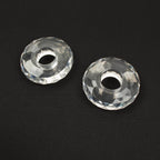 2 Pack 31" Clear Crystal Embellishment Trumpet Flower Vase, Reversible Plastic Table Centerpiece