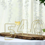 8" Tall Gold Freestanding 3D Decorative Metal Wire Numbers, Wedding Table Numbers -4