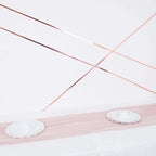 100 Yds 3/8" Rose Gold Metallic Film Tape Adhesive, DIY Floral Wrap Craft Decor Tape - Polyester with Acrylic