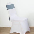 5 Pack Satin Chair Sashes Dusty Blue - Durable Chair Bows with Shiny Finish 6"x106"