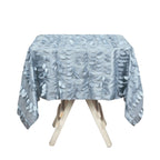 Taffeta 54"x54" Square Tablecloth Dusty Blue 3D Leaf Petal Table Cover