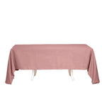 Polyester 60"x102" Rectangle Tablecloth Dusty Rose - Durable and Stylish Table Cover