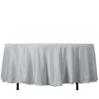 Polyester 108" Round Tablecloth Silver - Wrinkle-Resistant Table Cover