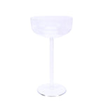 4-Pack Plastic Flower Vases Champagne Glass Design Clear - Fillable Long Stem Centerpieces for Events 18"