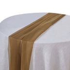 Chiffon 6ft Table Runner Gold - Chic Flowy & Lightweight Table Decor