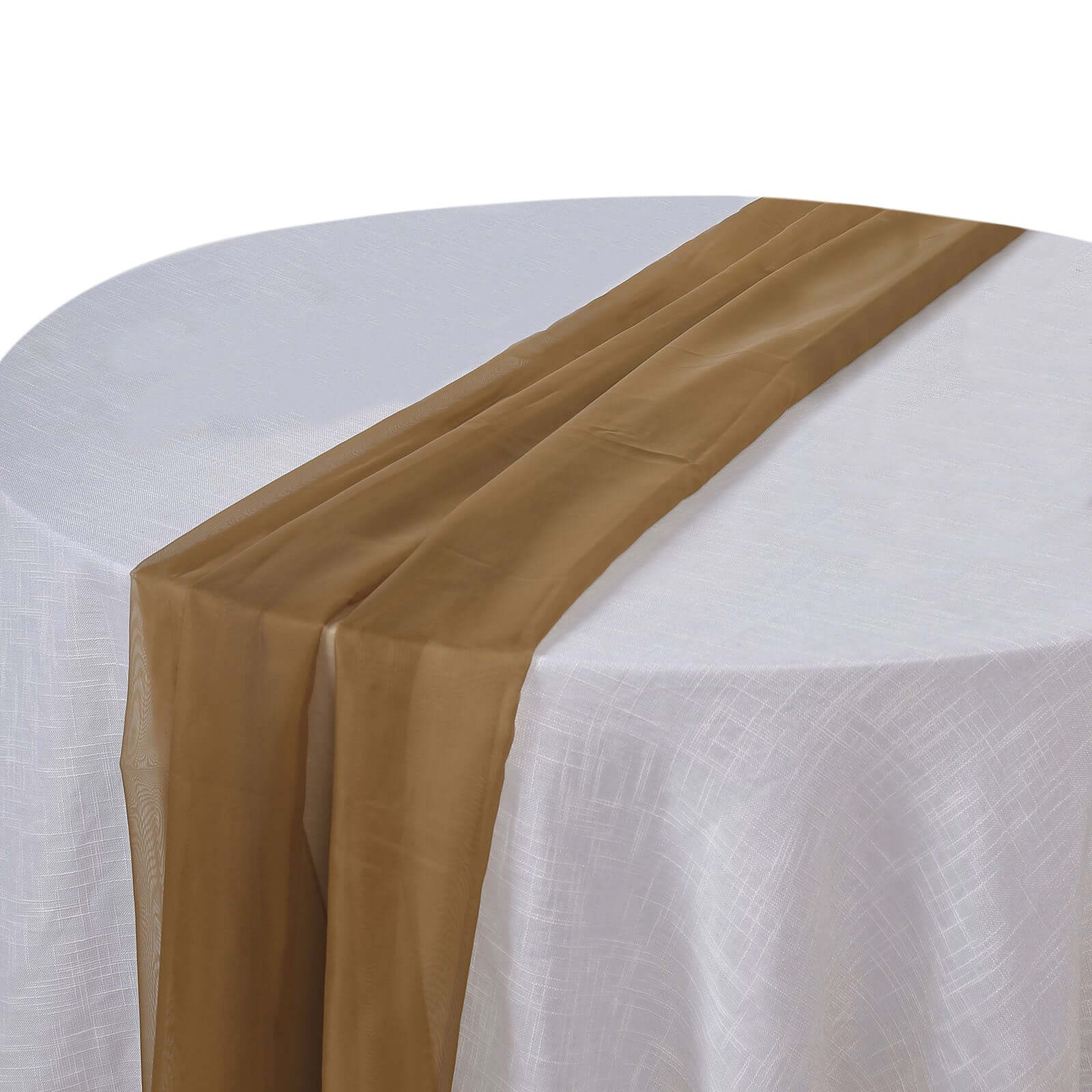Chiffon 6ft Table Runner Gold - Chic Flowy & Lightweight Table Decor