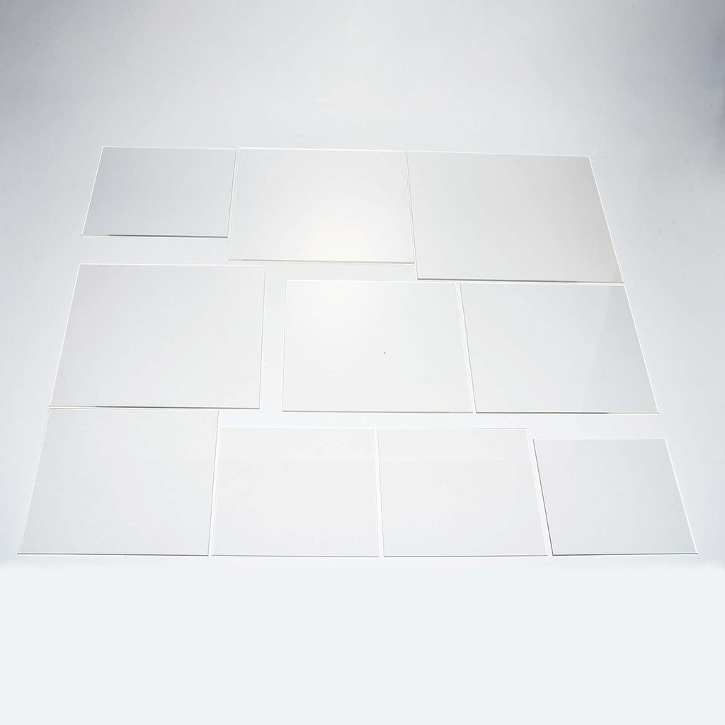 2-Pack Acrylic Plexiglass Sheets Top Plates Clear Square - Protective Film Coating 14" 3mm Thick