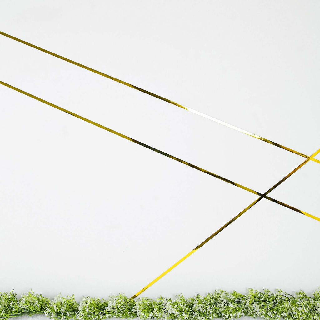 100 Yds 3/8" Gold Metallic Film Tape Adhesive, DIY Floral Wrap Craft Decor Tape - Polyester with Acrylic