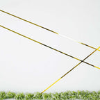 100 Yds 3/8" Gold Metallic Film Tape Adhesive, DIY Floral Wrap Craft Decor Tape - Polyester with Acrylic