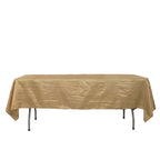 Taffeta 60"x102" Rectangle Tablecloth Gold - Accordion Crinkle Design for Modern Gatherings