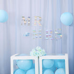 4 Pack 5" Iridescent Alphabet Stickers Banner, Customizable Stick on Letters - C