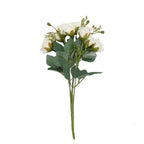 2 Pack 12" Ivory Artificial Open Rose Flower Arrangements, Small Faux Floral Bouquets