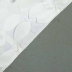 Taffeta 54"x54" Square Tablecloth Ivory 3D Leaf Petal Table Cover