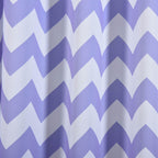 2 Pack White Lavender Lilac Chevron Print Thermal Room Darkening Blackout Window Curtain Panels With Chrome Grommet - 52"x96"