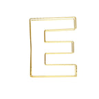 8" Tall Gold Freestanding 3D Decorative Wire Letter, Wedding Centerpiece - E