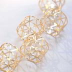 5 Pack Metallic Gold Geometric Napkin Rings, Paper Napkin Holders