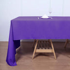 Polyester 60"x126" Rectangle Tablecloth Purple - Wrinkle-Resistant Table Cover