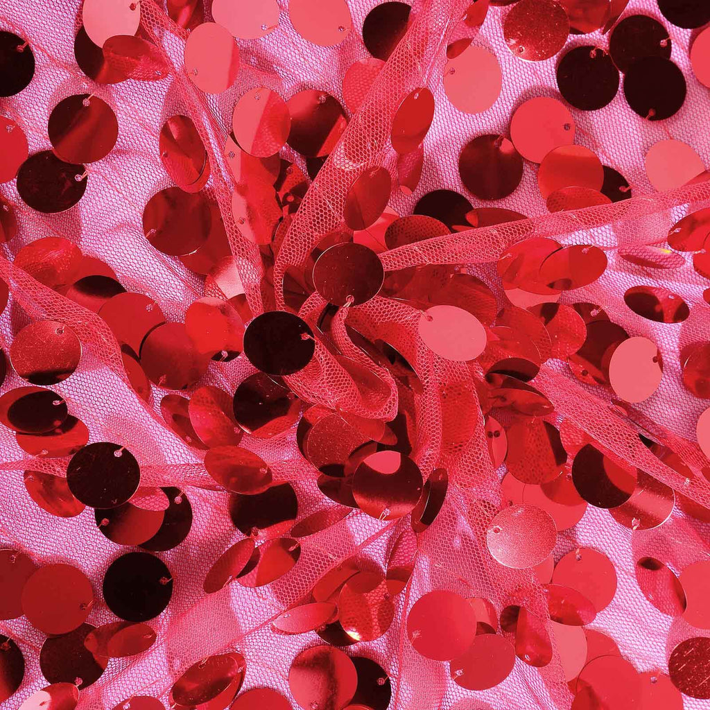 Big Payette Sequin 13"x108" Table Runner Red - Dazzling Design