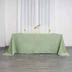 Polyester 90"x132" Rectangle Tablecloth Sage Green - Seamless Wrinkle-Resistant Table Cover