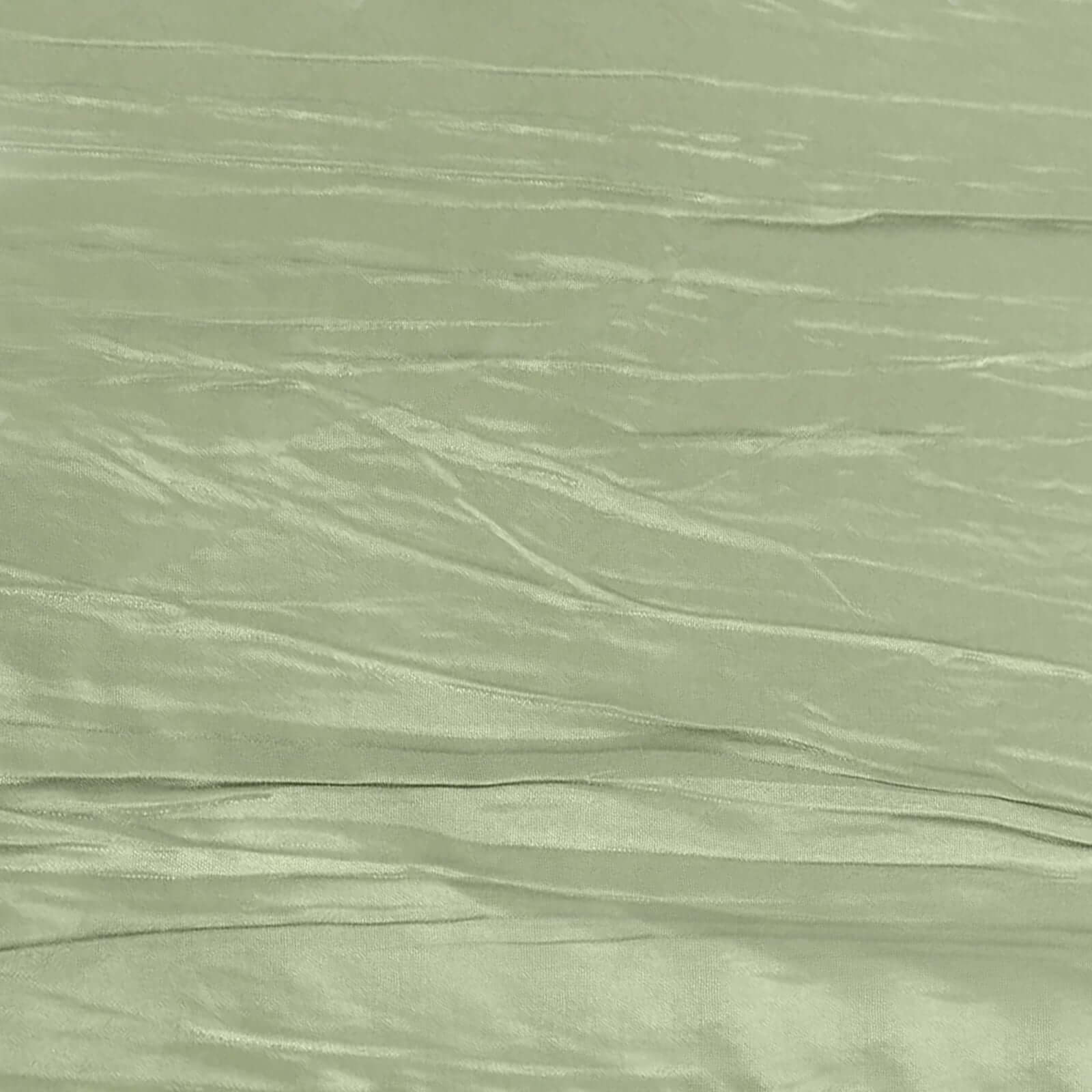 Taffeta 120" Round Tablecloth Sage Green - Seamless Accordion Crinkle Table Cover