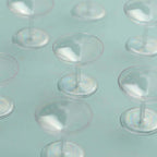 12-Pack Plastic Dessert Cup Candy Dishes Clear - Decorative Mini Pedestal Stands for Treats 2"