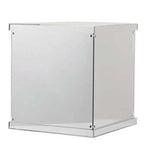 12" Silver Mirrored Acrylic Display Box, Pedestal Riser with Interchangeable Lid and Base