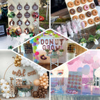 Natural Wood Rectangle Donut Wall Stand - Space Saving Detachable Rustic Chic Doughnut Pegboard Dessert Display Pretzel Bagel Holder 19"