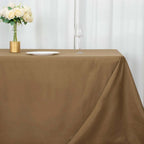 Polyester 90"x156" Rectangle Tablecloth Taupe - Seamless Wrinkle-Resistant Table Cover