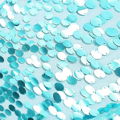 Big Payette Sequin 13"x108" Table Runner Turquoise - Dazzling Design