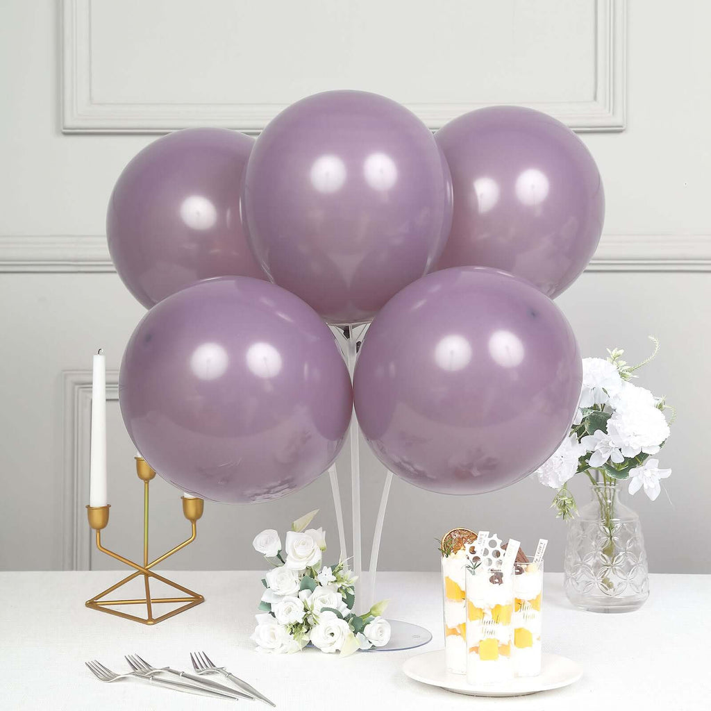 25 Pack 12" Matte Pastel Violet Amethyst Helium Air Latex Party Balloons
