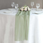 Chiffon 6ft Table Runner Dusty Sage Green - Flowy & Lightweight Table Decor - Bell Racket Store