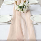 Chiffon 6ft Table Runner Nude - Flowy & Lightweight Table Decor - Bell Racket Store