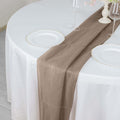 Chiffon 6ft Table Runner Taupe - Flowy & Lightweight Table Decor - Bell Racket Store