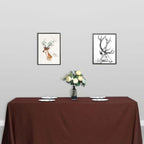 Polyester 90"x132" Rectangle Tablecloth Chocolate - Seamless Wrinkle-Resistant Table Cover