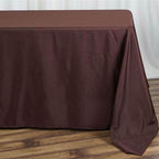 Polyester 90"x132" Rectangle Tablecloth Chocolate - Seamless Wrinkle-Resistant Table Cover