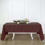 Polyester 60"x126" Rectangle Tablecloth Chocolate - Wrinkle-Resistant Table Cover